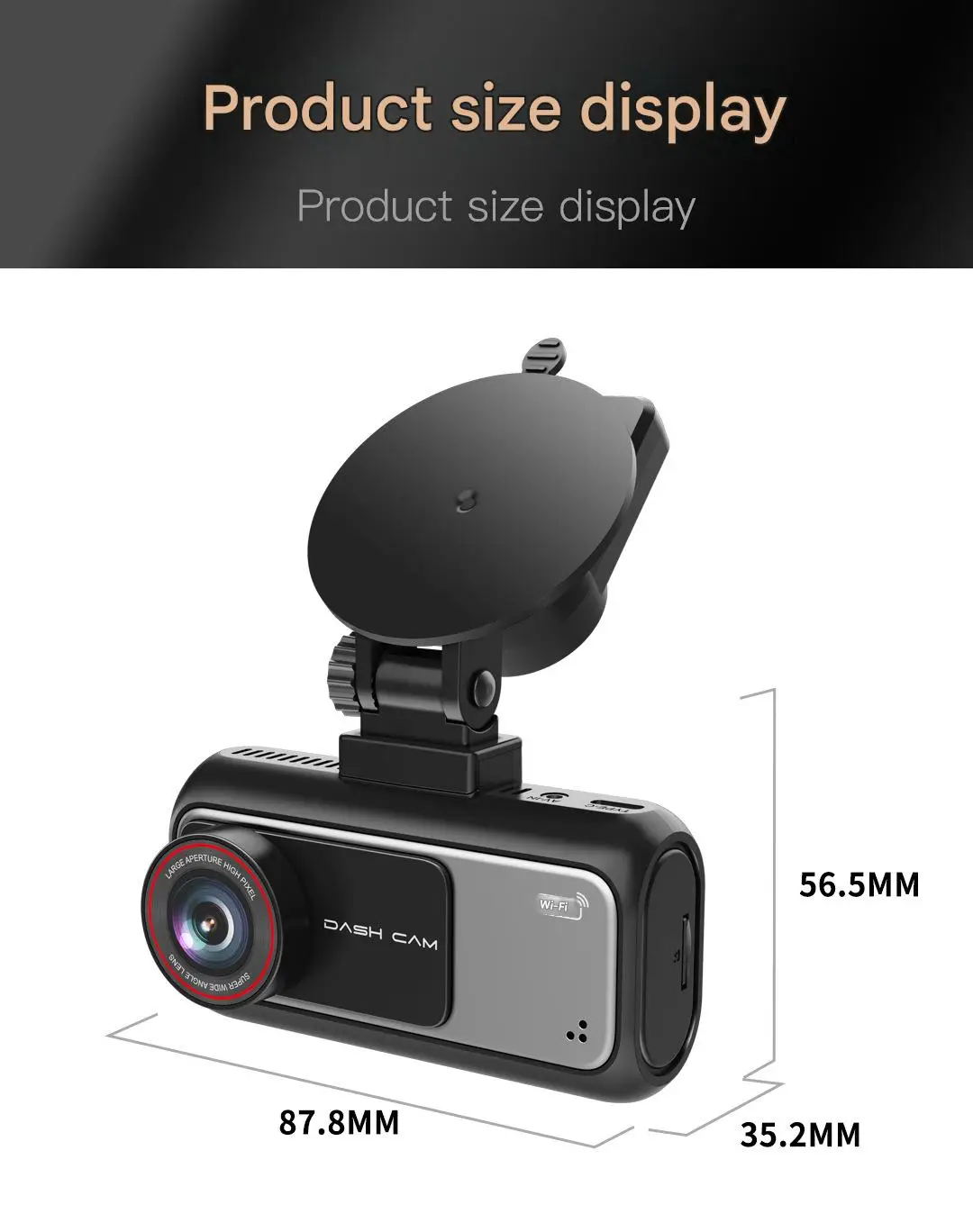 4K1080P Front and Rear Dual Recording Car Das dash cam