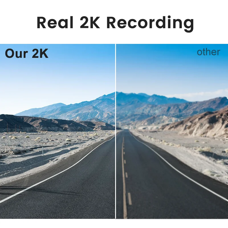 Real 2K recording dash cam vs standard comparison