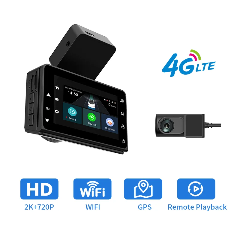 4G LTE WiFi GPS dash cam connectivity features