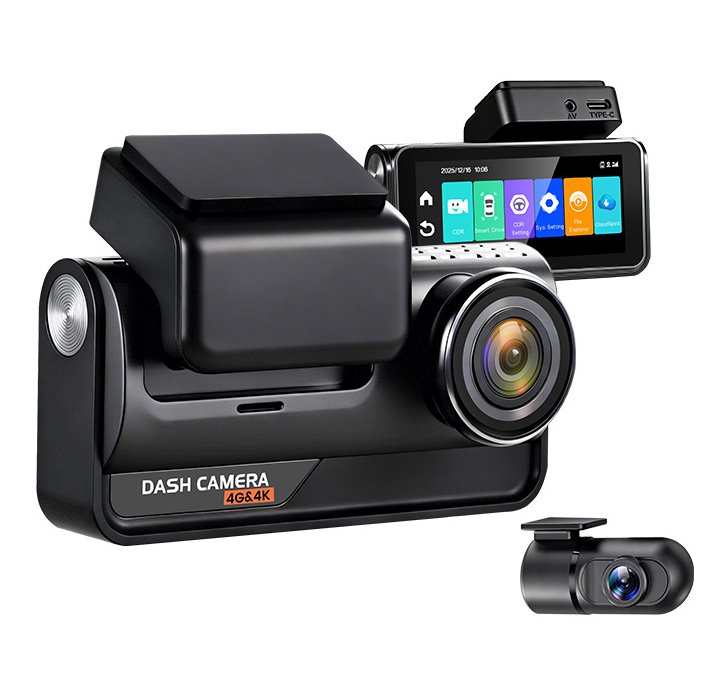 4G dual channel dash cam YC03 4K front camera vehicle DVR