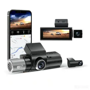 YS13 2K Triple Channel Dash Cam — front, rear and cabin 3-camera car DVR system by YESHI TECH
