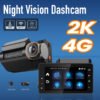 Night vision 2K 4G dash cam for fleet vehicles