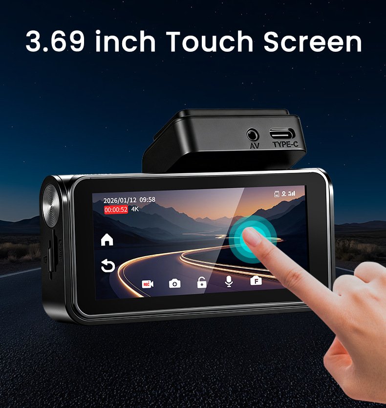 4G Dual Channel Dash Cam with CMSV6 Platform dash cam