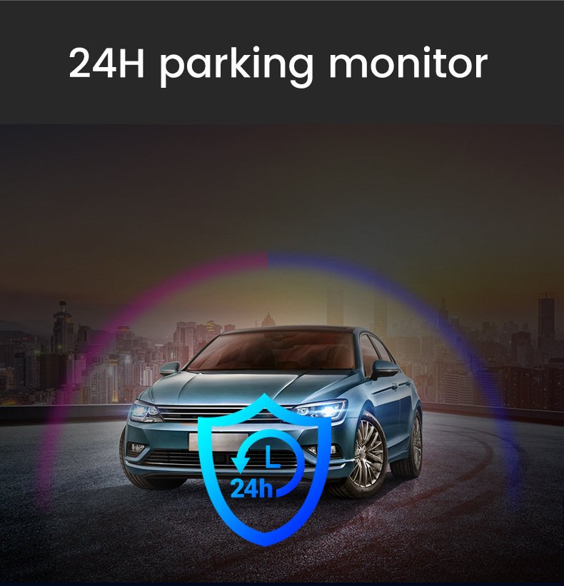 24H parking monitor dash cam with motion detection