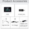 YC05 dash cam accessories and packaging