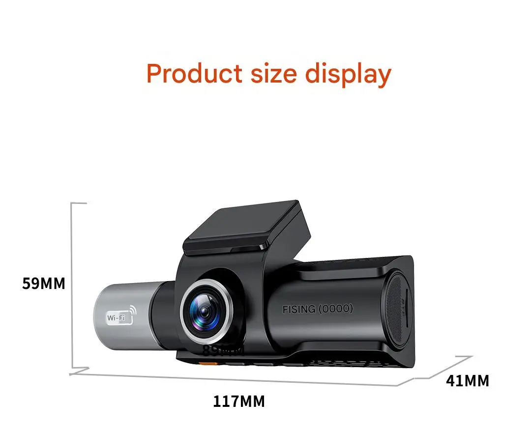 YS13 dash cam features — HDR night vision, WiFi app, G-sensor emergency lock and loop recording