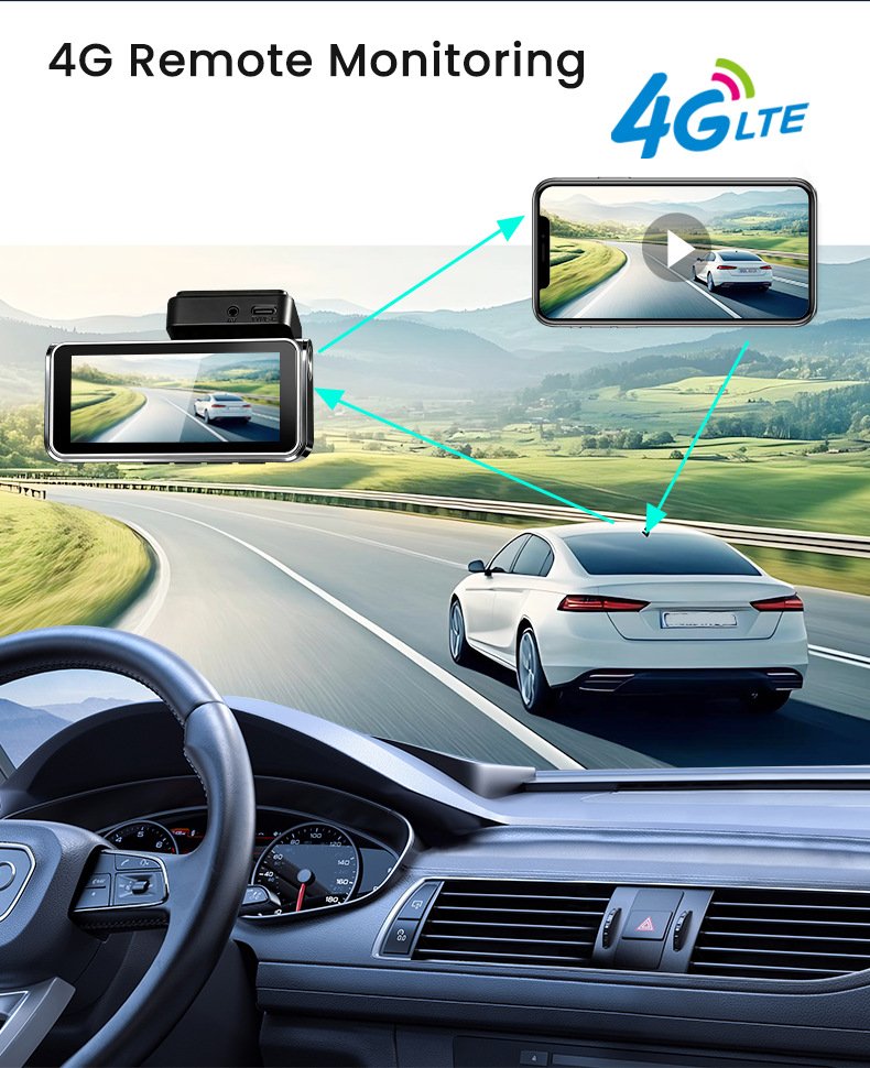 4G Dual Channel Dash Cam with CMSV6 Platform dash cam