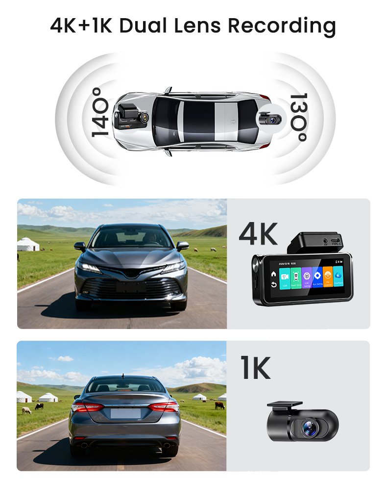 4G Dual Channel Dash Cam with CMSV6 Platform dash cam