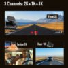 YC02 3-channel recording dash cam demonstration