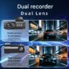 YS14 dual channel dash cam side view with 3.16 inch IPS display