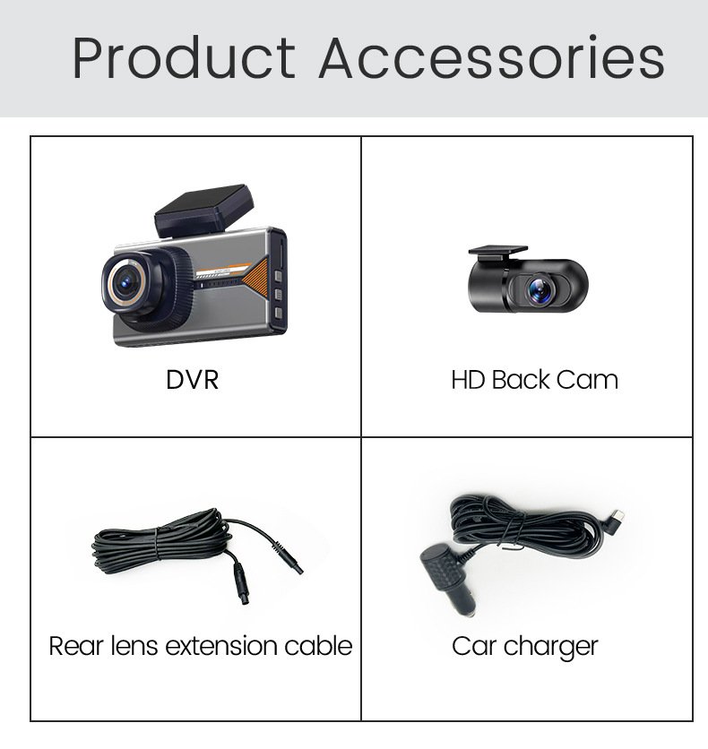 YS16 4K dual channel dash cam wholesale retail packaging