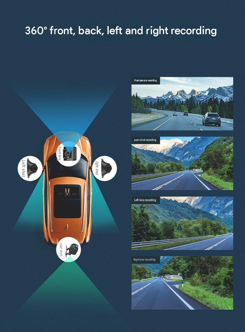 Four-camera channel layout of YC06 4G fleet dash cam