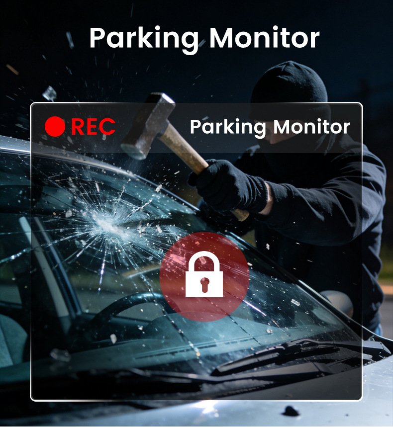 YS16 dual channel dash cam installation in vehicle windscreen